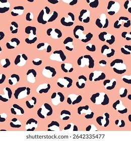 Abstract modern leopard seamless pattern. Animals trendy background. Color decorative vector stock illustration for print, card, postcard, fabric, textile. Modern ornament of stylized skin.