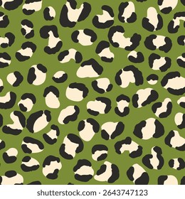 Abstract modern leopard seamless pattern. Animals trendy background. Color decorative vector stock illustration for print, card, postcard, fabric, textile. Modern ornament of stylized skin.