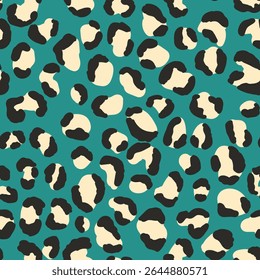 Abstract modern leopard seamless pattern. Animals trendy background. Color decorative vector stock illustration for print, card, postcard, fabric, textile. Modern ornament of stylized skin.