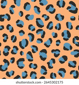 Abstract modern leopard seamless pattern. Animals trendy background. Color decorative vector stock illustration for print, card, postcard, fabric, textile. Modern ornament of stylized skin.