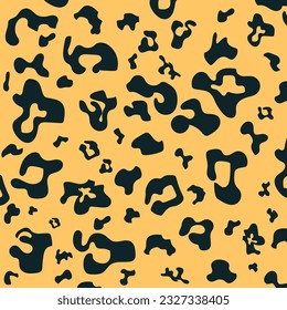 Abstract Modern Leopard Seamless Yellow Color Pattern