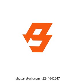 Abstract modern letter B logo icon design concept