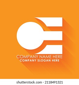 Abstract and modern letter "CE" logotype Free Vector
