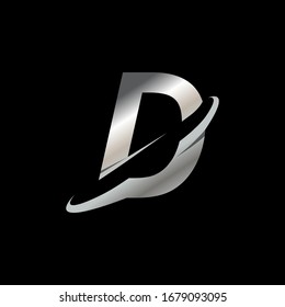 Abstract, modern letter D decorative font with gradient. Cute A Decorative monogram alphabet