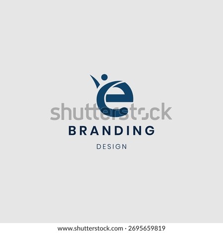 Abstract modern letter E logo template
