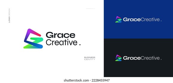 Abstract and Modern Letter G Logo Design with Colorful Liquid Style. Suitable for Business and Technology Logo