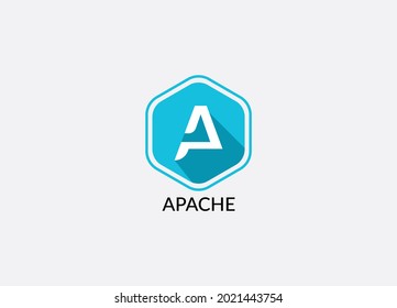 Abstract modern A letter initial tech logo design