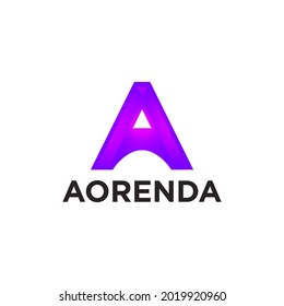 Resumen Moderno Diseño de un registro de letras | Logo de la carta Creative A