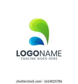 Abstract modern letter a logo design