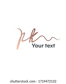 Abstract modern letter P and K linked initials logo template, vector logo for business and company identity 
