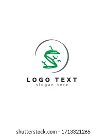 Abstract modern letter S with plants logo template, vector logo for business and company identity 