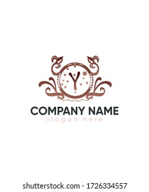 Abstract modern letter Y with vintage style logo template, Vector logo for business and company identity 