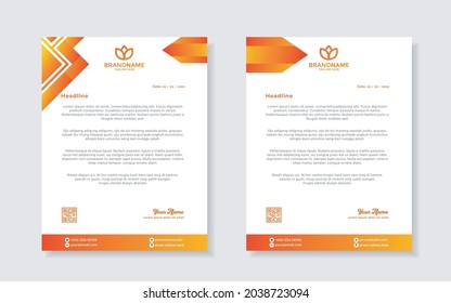 Abstract modern letterhead design template isolated on white backgroud.