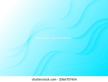 Abstract modern light blue gradient wave shape background. Vector illustration