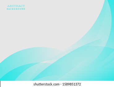 Abstract modern light blue wave element on white background with space for your text. vector illustration