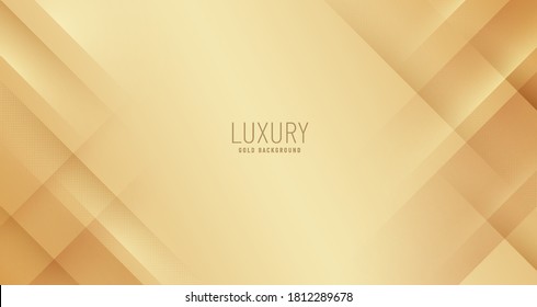 Resumen del fondo dorado claro moderno con espacio para copiar. Diseño de concepto elegante y de lujo con línea dorada. Ilustración del vector