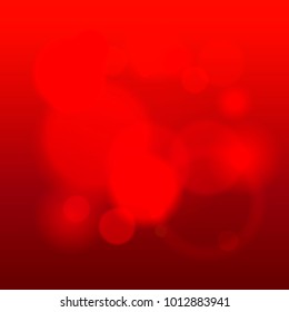 Abstract modern lights background defocused and gradient texture. Warm red color blurred backdrop. Vivid design element. Flare and bokeh effects. Vector illustration. EPS 10
