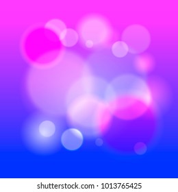 Abstract modern lights background defocused and gradient texture. Trendy violet color blurred backdrop. Vivid design element. Flare and bokeh effects. Vector illustration. EPS 10