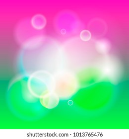 Abstract modern lights background defocused and gradient texture. Warm color blurred backdrop. Vivid design element. Flare and bokeh effects. Vector illustration. EPS 10