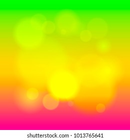 Abstract modern lights background defocused and gradient texture. Warm color blurred backdrop. Vivid design element. Flare and bokeh effects. Vector illustration. EPS 10
