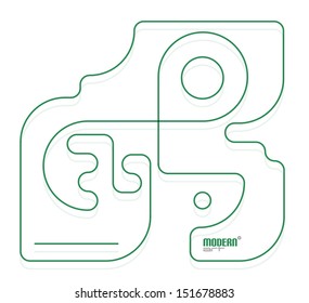 Abstract modern line art