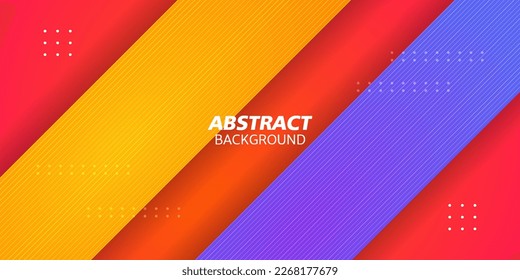 Resumen del fondo moderno de la línea. naranja. textura geométrica de color amarillo y púrpura. Ilustración de arte vectorial Eps10