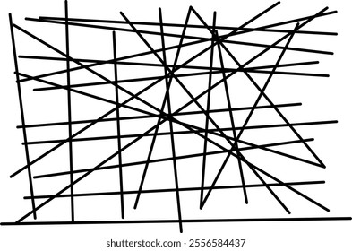 Abstract and modern line business vector background. Irregular and random chaotic lines. Abstract monochrome illustration.