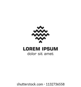 Abstract modern line cool geometric logo