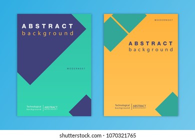 Abstract modern line flyer collection on Colorful background. Poster Minimal cover blue design Template. Vector illustration eps 10.