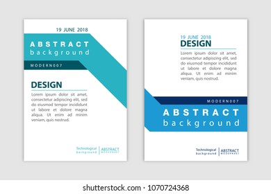Abstract modern line flyer collection on Colorful background. Poster Minimal cover blue design Template. Vector illustration eps 10.