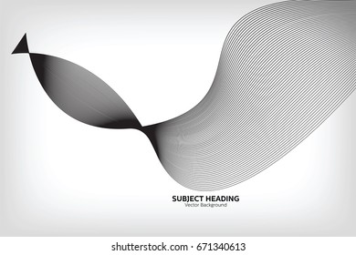Abstract Modern Line, Grey Line, Subject Heading Text Area