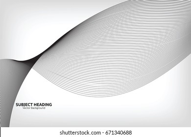 Abstract Modern Line, Grey Line, Subject Heading Text Area
