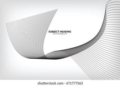 Abstract Modern Line, Grey Line, Subject Heading Text Area