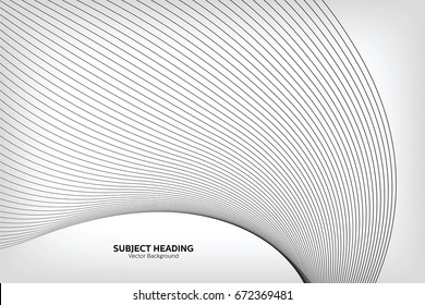 Abstract Modern Line, Grey Line, Subject Heading Text Area