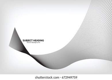 Abstract Modern Line, Grey Line, Subject Heading Text Area