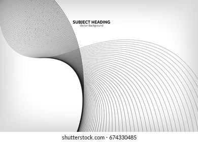 Abstract Modern Line, Grey Line, Subject Heading Text Area