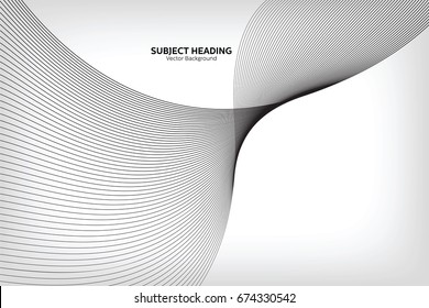 Abstract Modern Line, Grey Line, Subject Heading Text Area