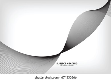 Abstract Modern Line, Grey Line, Subject Heading Text Area