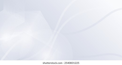 Abstract modern line hexagon background with flowing lines. Digital future technology concept simple art