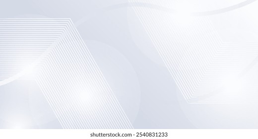 Abstract modern line hexagon background with flowing lines. Digital future technology concept simple