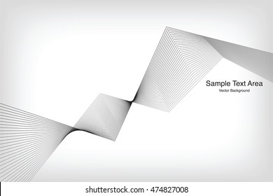 Abstract Modern Line, On White Background With Sample Text Area