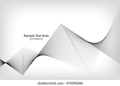 Abstract Modern Line, On White Background With Sample Text Area