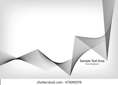 Abstract Modern Line, On White Background With Sample Text Area