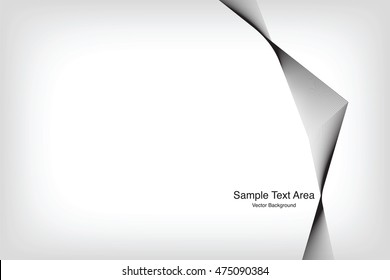 Abstract Modern Line, On White Background With Sample Text Area