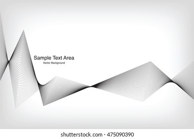 Abstract Modern Line, On White Background With Sample Text Area