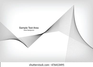 Abstract Modern Line, On White Background With Sample Text Area