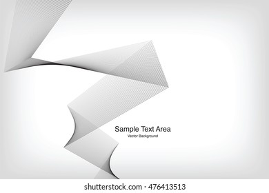 Abstract Modern Line, On White Background With Sample Text Area