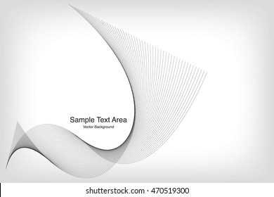 Abstract Modern Line, Wave Designed On Gray Background With Sample Text Area
