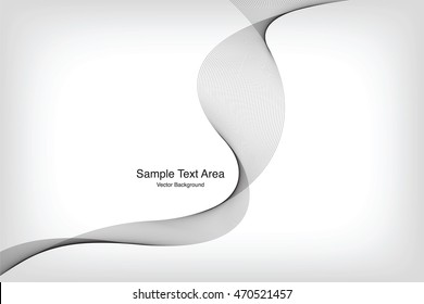Abstract Modern Line, Wave Designed On Gray Background With Sample Text Area