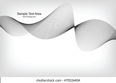 Abstract Modern Line, Wave Designed On Gray Background With Sample Text Area
